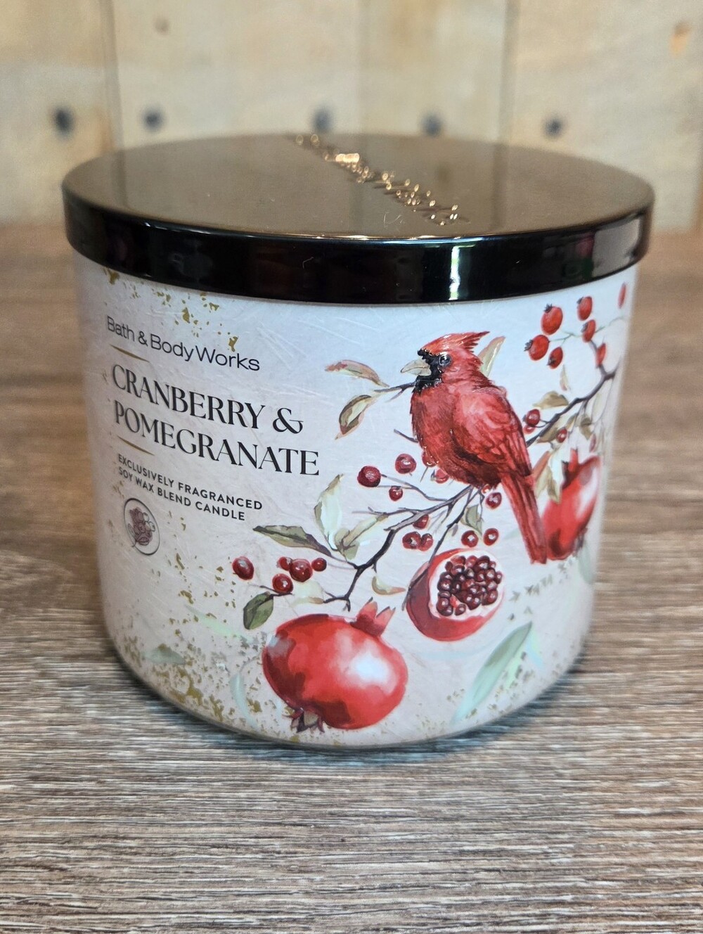 NEW! Bath & Body Works CRANBERRY & POMEGRANATE 3-Wick Candle - 14.5 oz